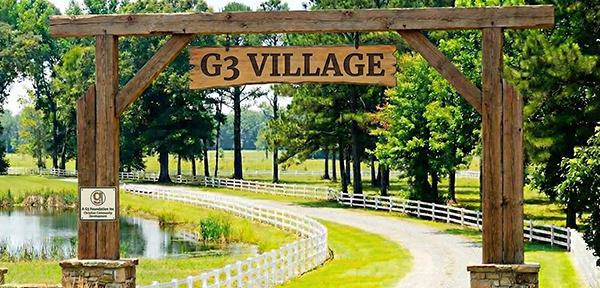 The image of the G3 Village entrance used as a close out image